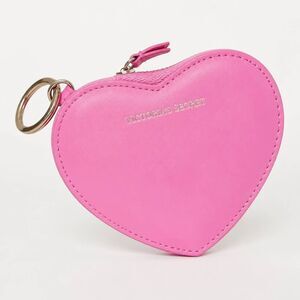 💜Vintage Victoria's Secret Pink Heart Shaped Key Ring Coin Pouch